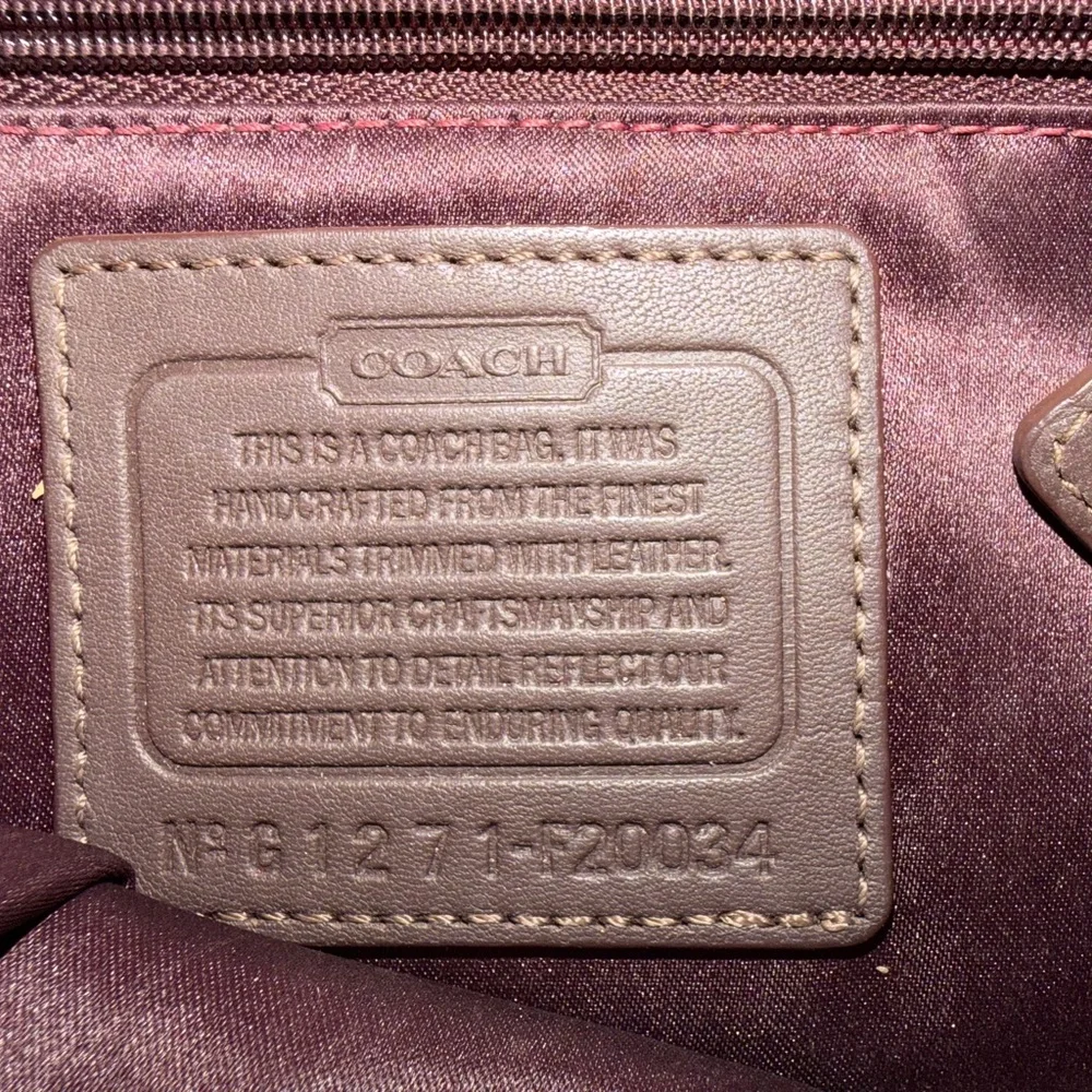 Coach Purple and Brown Shoulder Bag - Picture 3 of 3